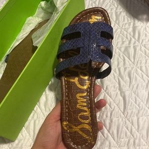 Sam Edelman sandals (blue snake print) 5.5 new with box
